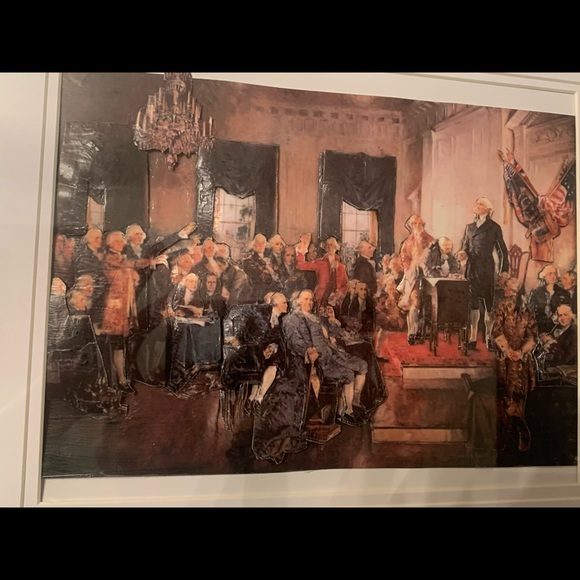 Framed Art Decoupage 3D of Founding Fathers - Picture 4 of 8